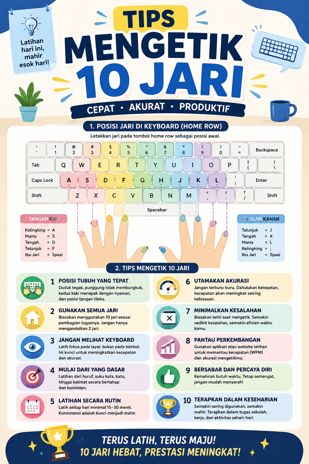 Tips Mengetik 10 Jari
